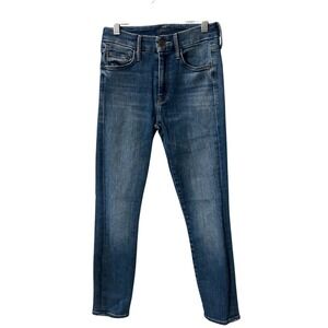 MOTHER High Waisted Skinny Jeans Dark Wash Denim Casual Size 25‎
